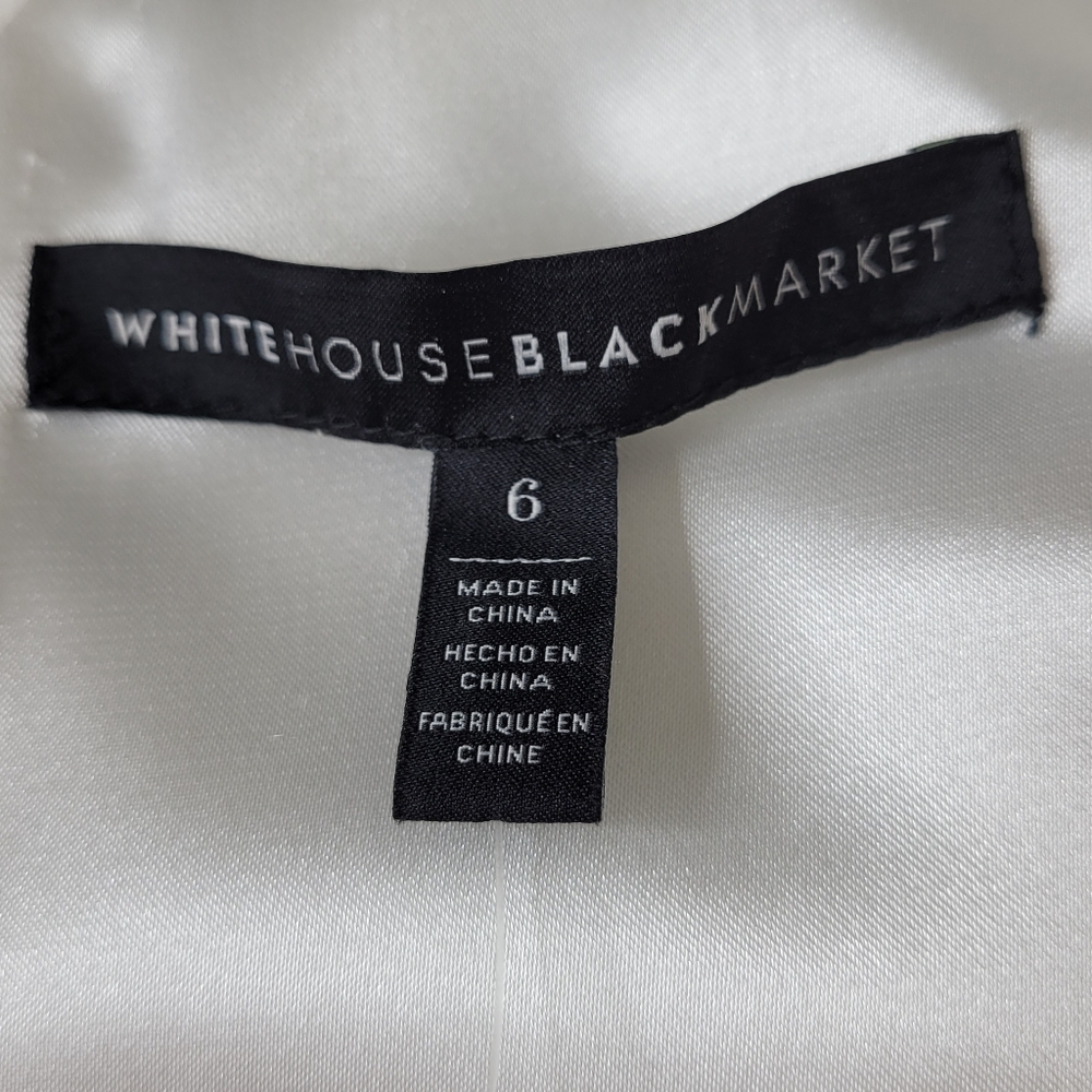 WHBM Fit N Flare Dress Size 6 White Pink Floral Sleeveless Back V Neck Lined New - Picture 7 of 11